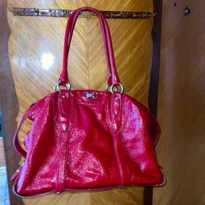 Michael Kors Red Patent Leather Shoulder Bag